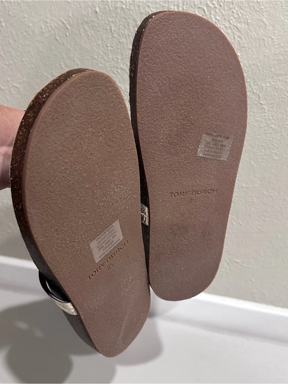 Tory Burch metallic logo